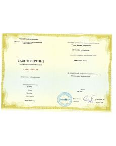 Толин Андрей Андреевич - дипломы и сертификаты