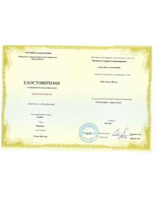 Чиненков Андрей Александрович - дипломы и сертификаты